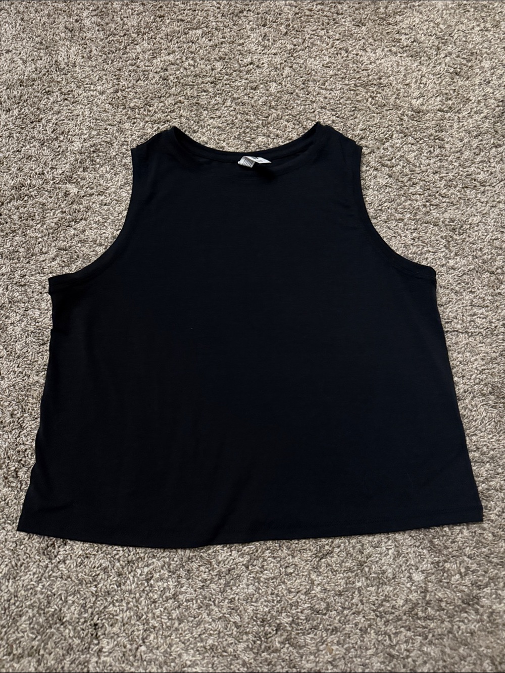 all in motion Black Ribbed Sleeveless Muscle Tank